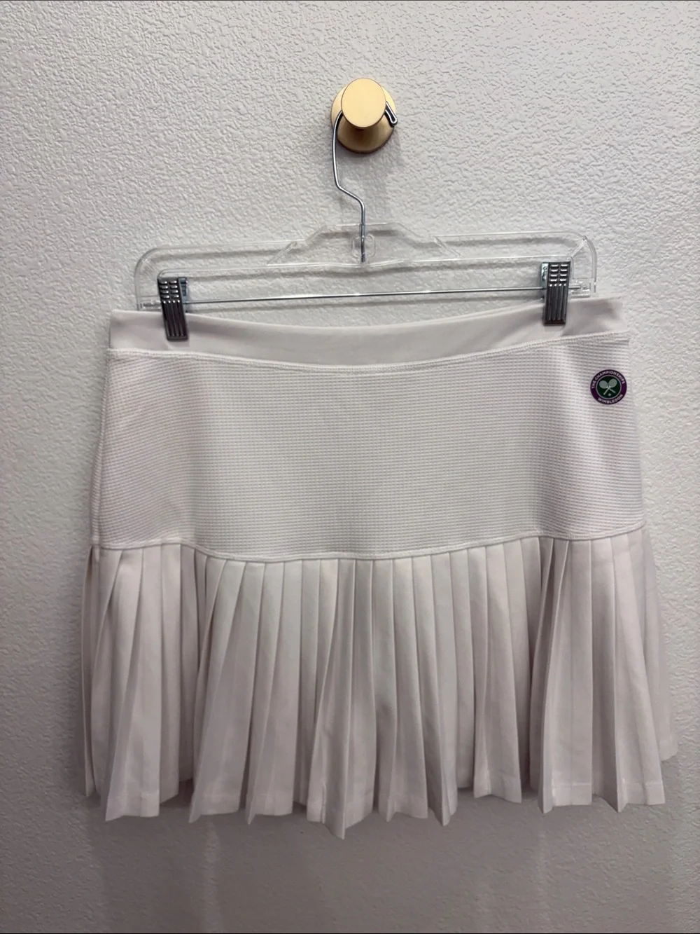 Wimbledon White Official Classic Pleated Sporty Tennis Skirt M